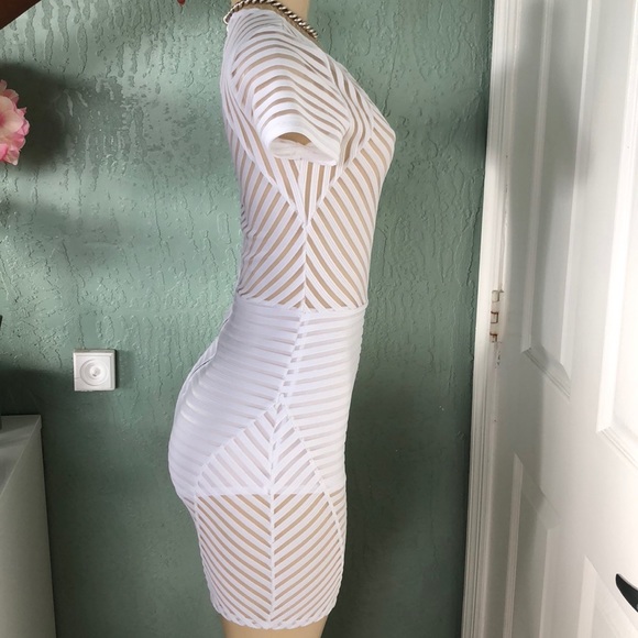 White Sheer Dress - Picture 3 of 4